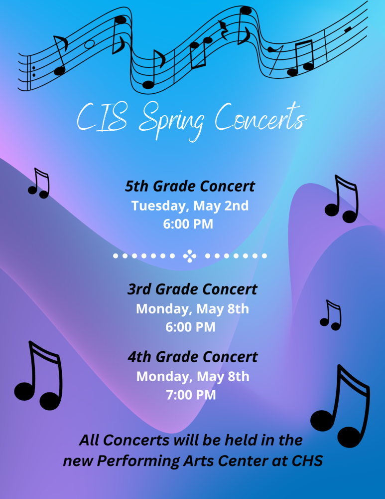 CIS Spring Concert Dates | Cameron Intermediate School