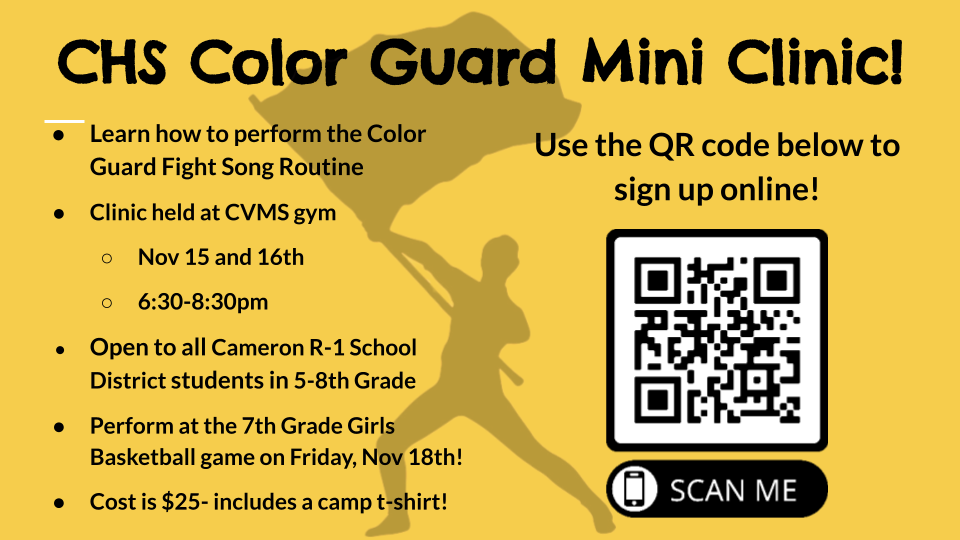 Color Guard Mini Clinic - Nov 15 and 16th